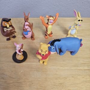 Disney Winnie the Pooh Mini Figures Lot Tigger Eeyore Piglet Roo Owl Rabbit